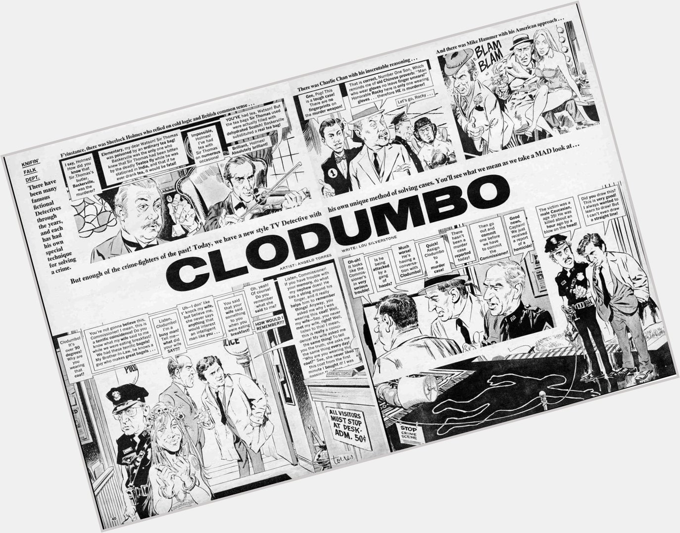 Happy Birthday to Angelo Torres, the artist of my all-time favourite Mad TV parody, \Clodumbo\. 