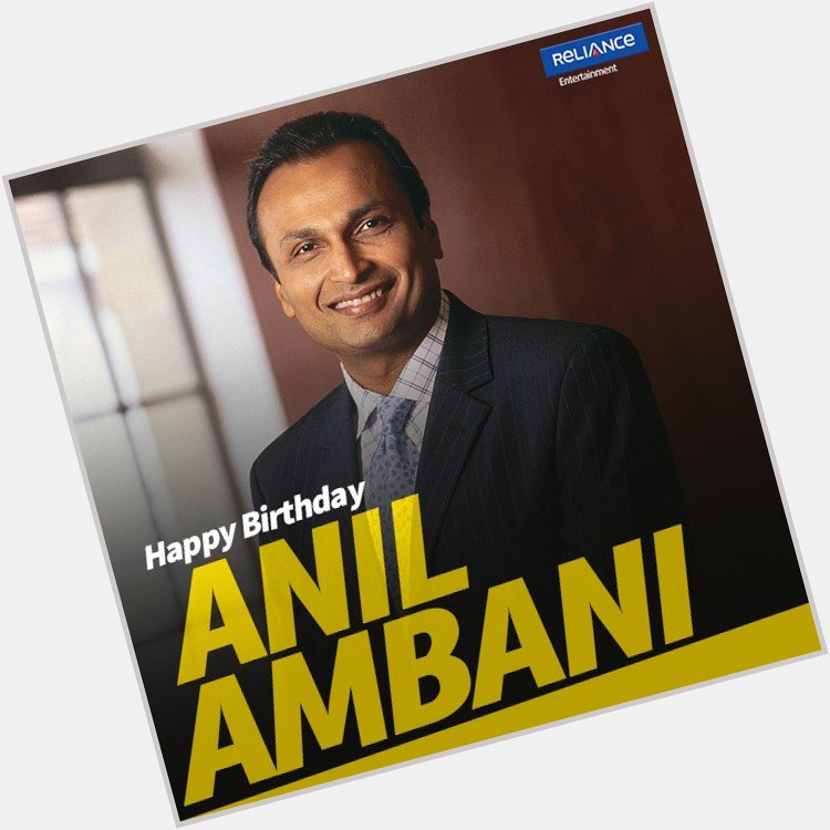 An inspiring leader. A visionary par excellence. Here\s wishing Shri Anil Ambani a very happy birthday! 