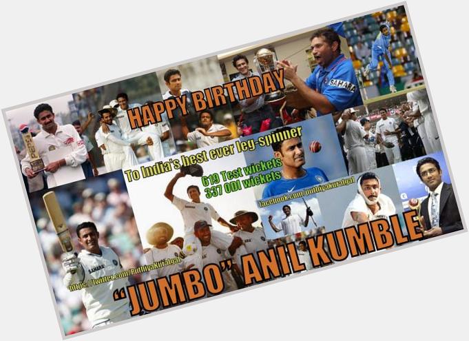 Happy Birthday Anil Kumble. Thank you for everything. What is your fav moment? Reply with 