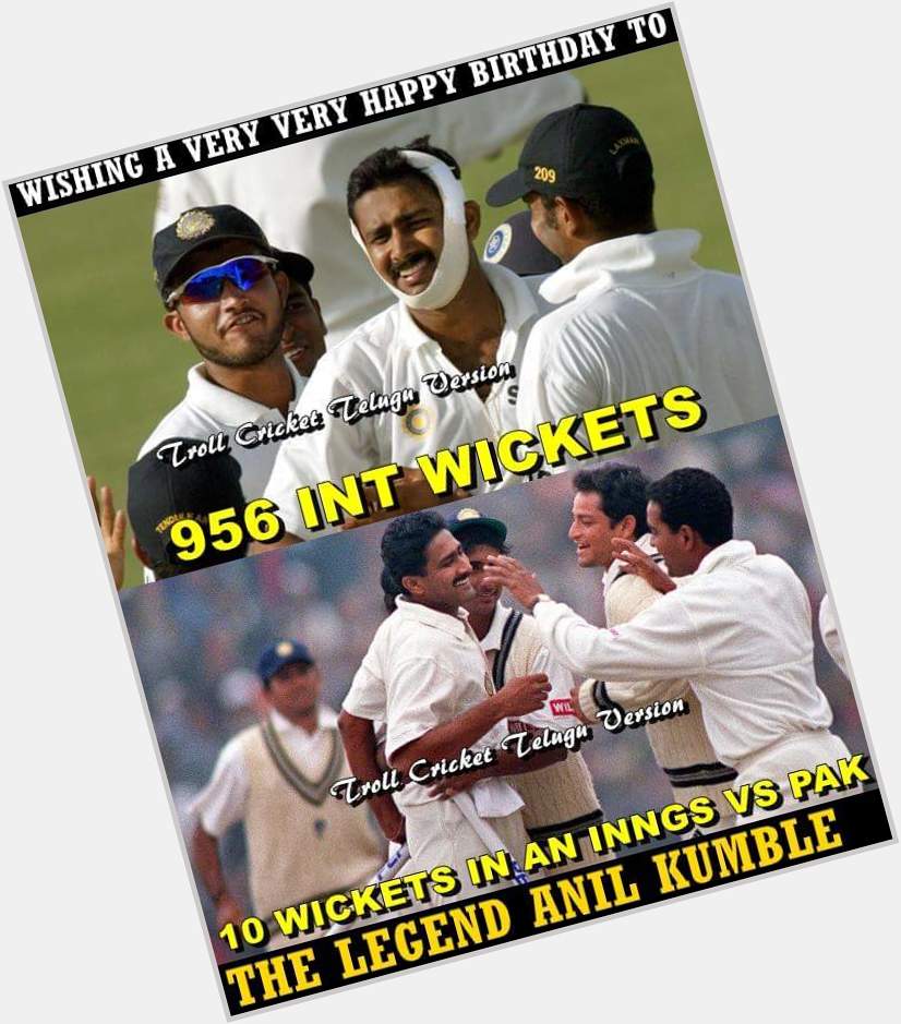 Happy Birthday Anil Kumble....  A very humble person.... A true fighter.... Legend of Indian Cricket.. 