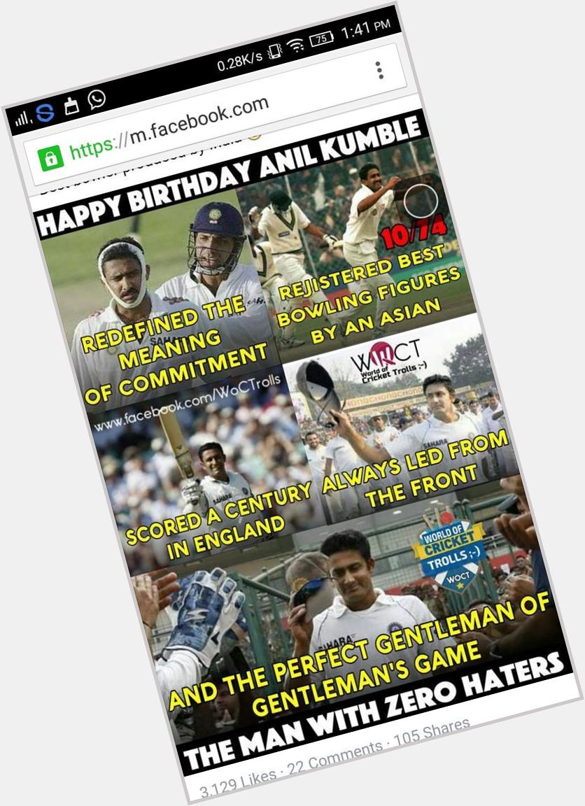 Happy birthday to Anil kumble  