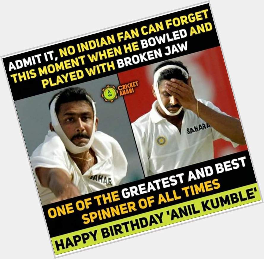  Happy Birthday sir Anil kumble 