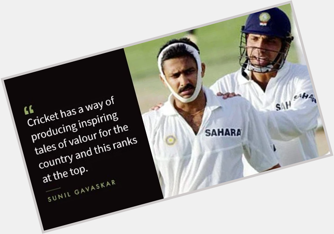 Happy Birthday to Anil Kumble, one of the toughest cricketers to have played the game. The image says it all. 