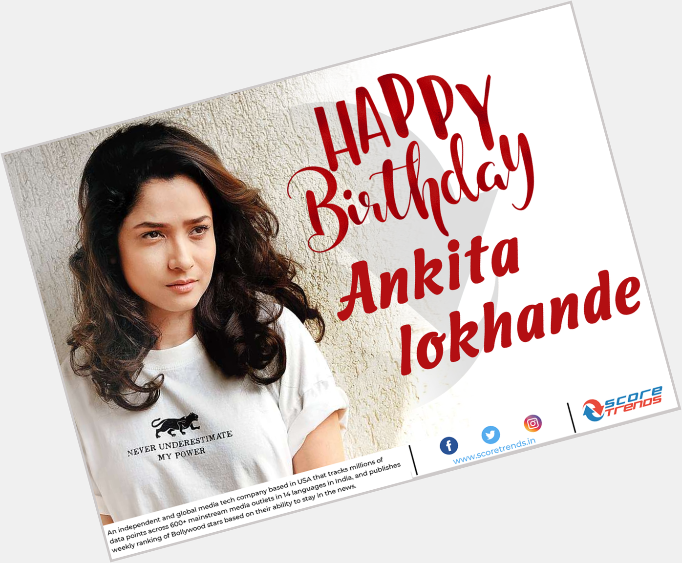 Score Trends wishes Ankita Lokhande a Happy Birthday!! 