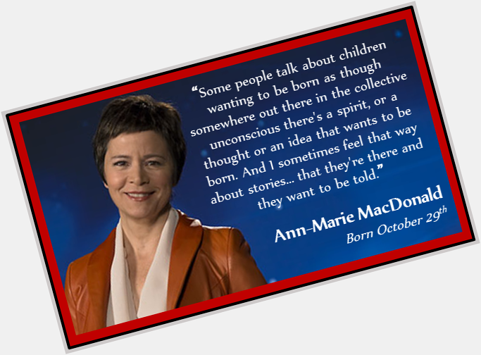 Happy Ann-Marie MacDonald!  