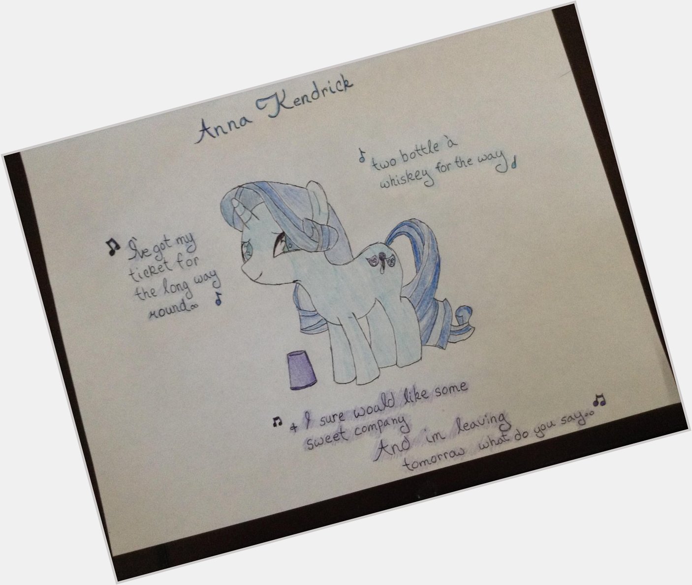 Anna Kendrick as a my little pony.  Please remessage :) Happy Early Bday! 