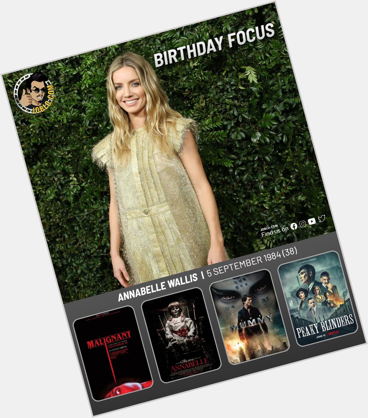 Happy birthday Annabelle Wallis!  