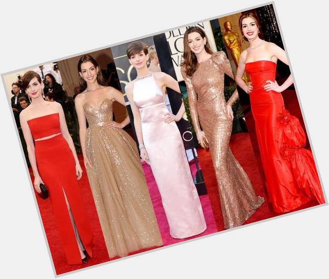 Happy birthday to Anne Hathaway! Which of her amazing red carpet looks do you love the most?  