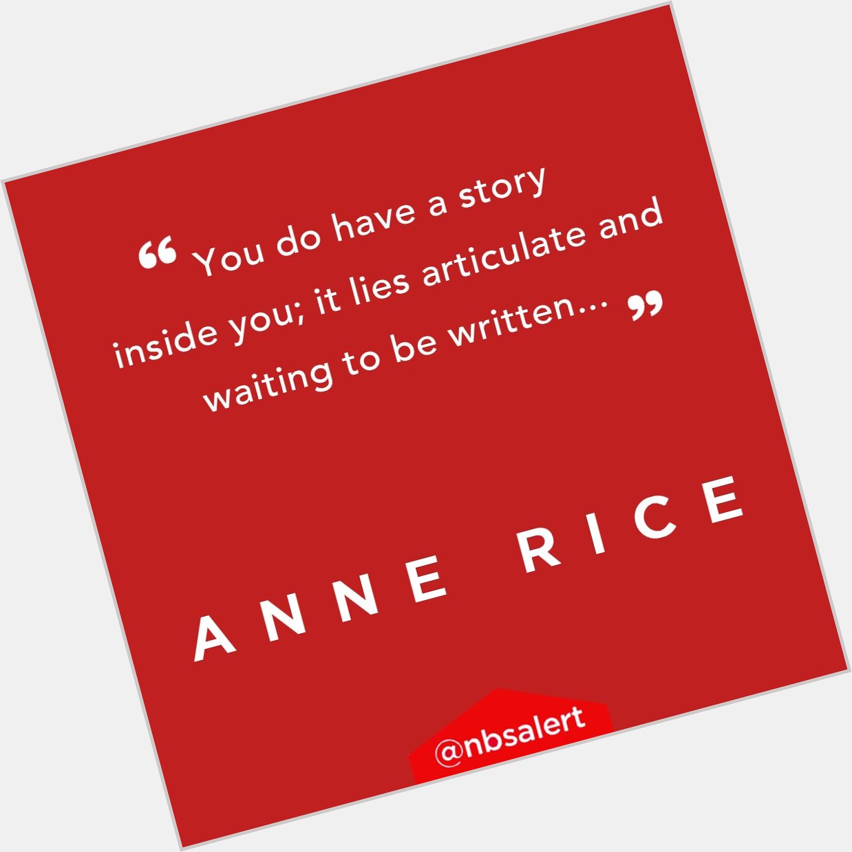 Your thrilling stories have entertained generations of readers across the world. Happy birthday, Anne Rice! 