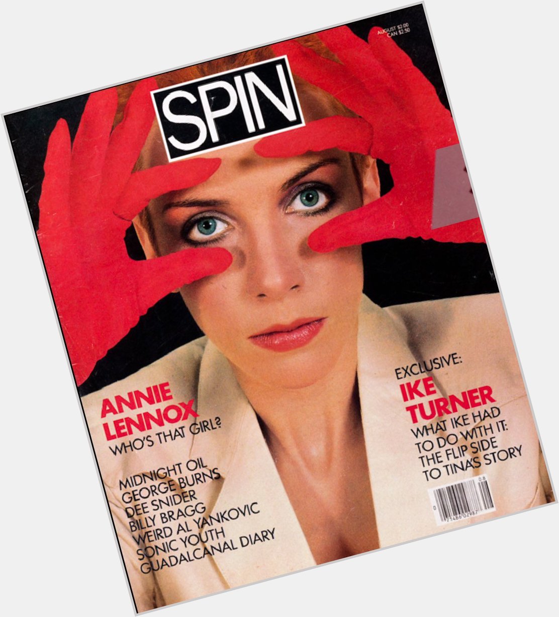 Happy Birthday, Annie Lennox! Photo © Laura Levine. SPIN cover hirl, 1985.   
