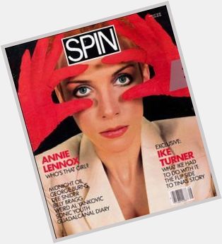 Laura Levine on message: \"Happy Birthday, Annie Lennox! Photo © Laura Levine. SPIN cover h 