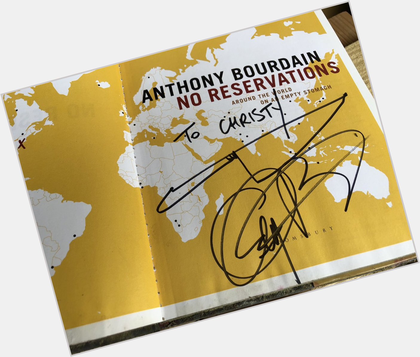 Happy heavenly birthday Anthony Bourdain I will treasure this forever. 