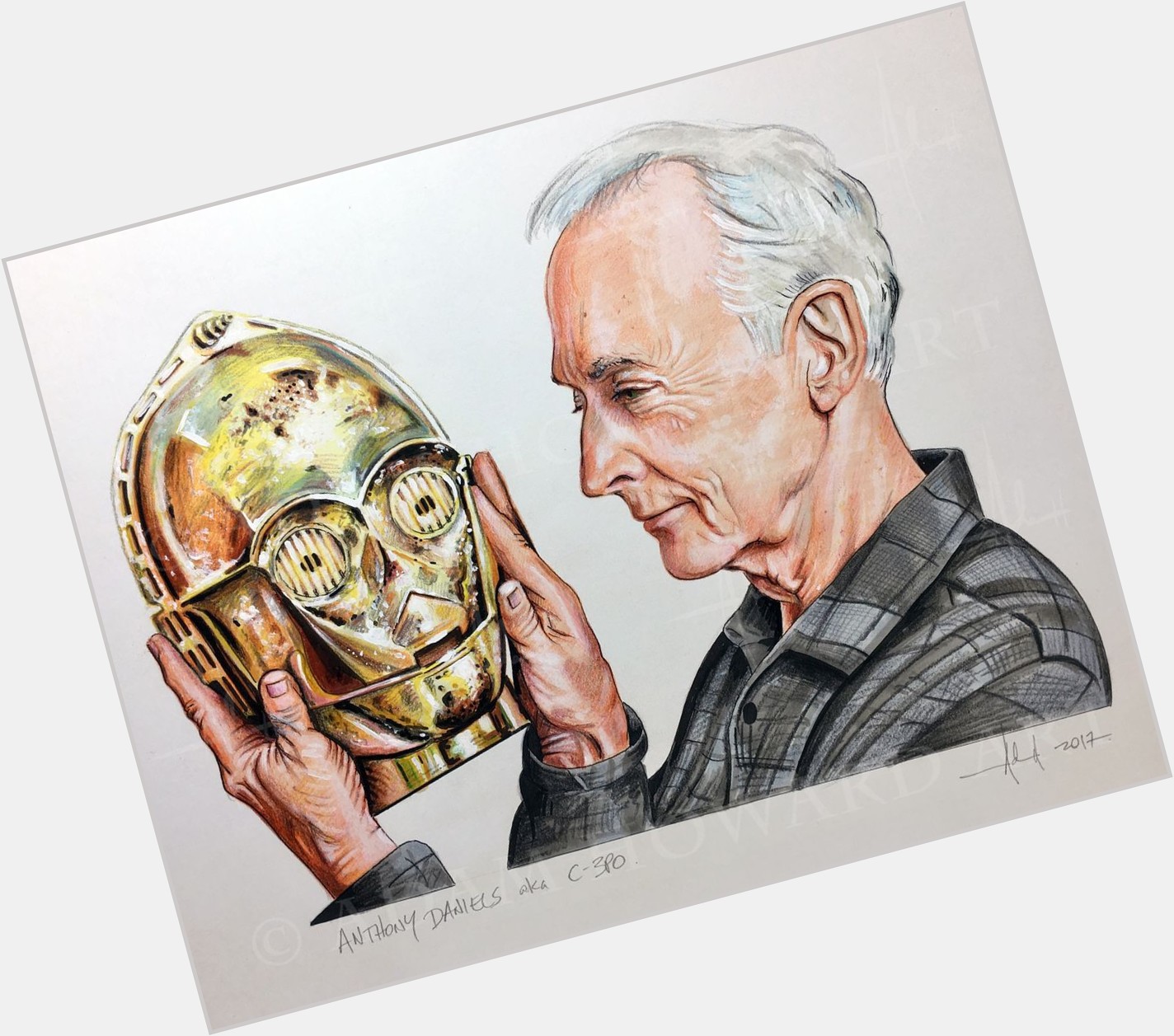 Happy Birthday to Anthony Daniels / C-3PO art by Adam Howard 