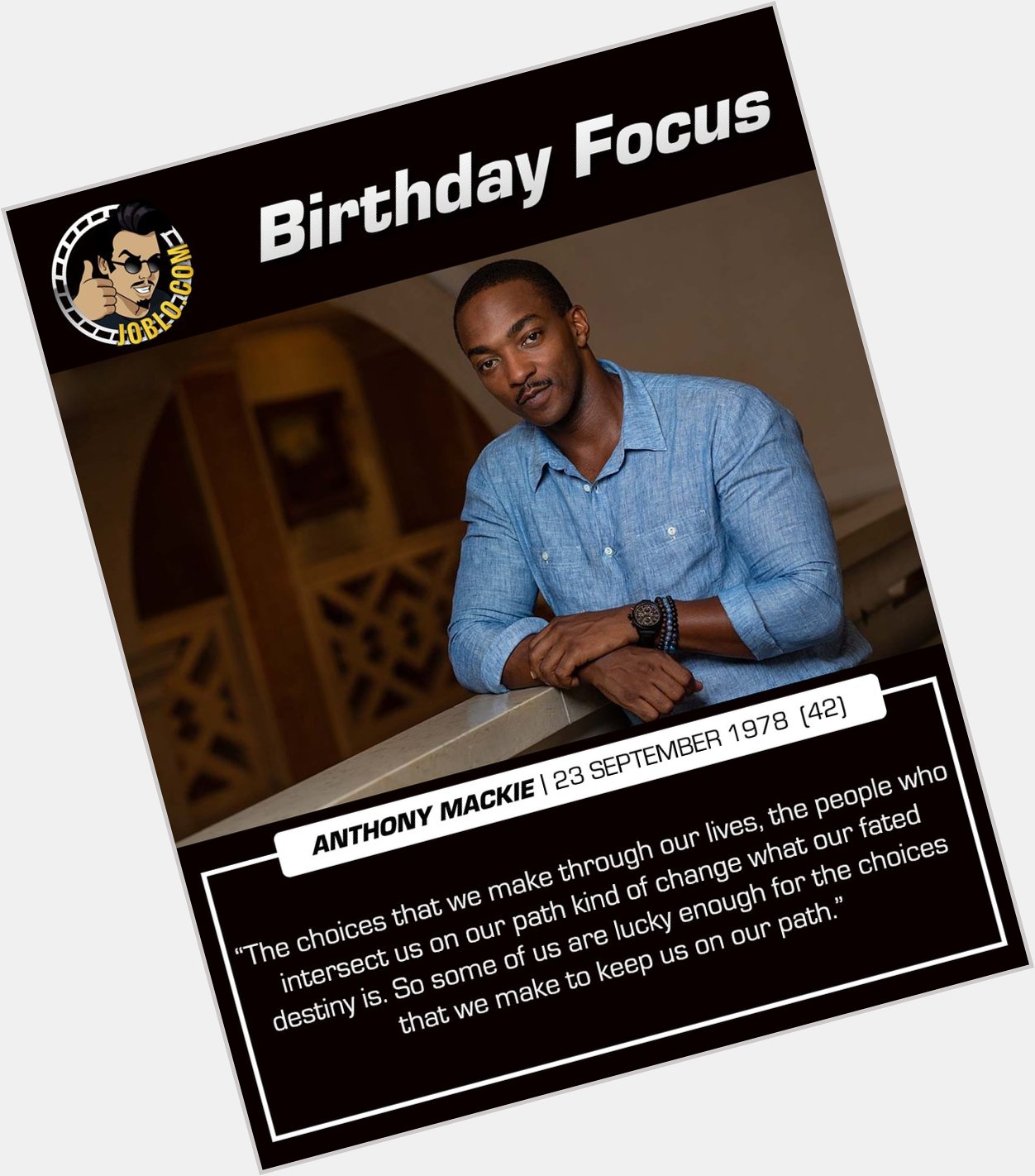 Happy 42nd birthday to Anthony Mackie!

Who is excited to see him in The Falcon and the Winter Soldier? 