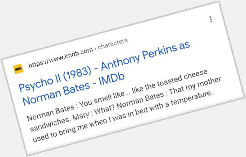 Happy Birthday, Anthony Perkins! Grilled cheese sandwich courtesy of 