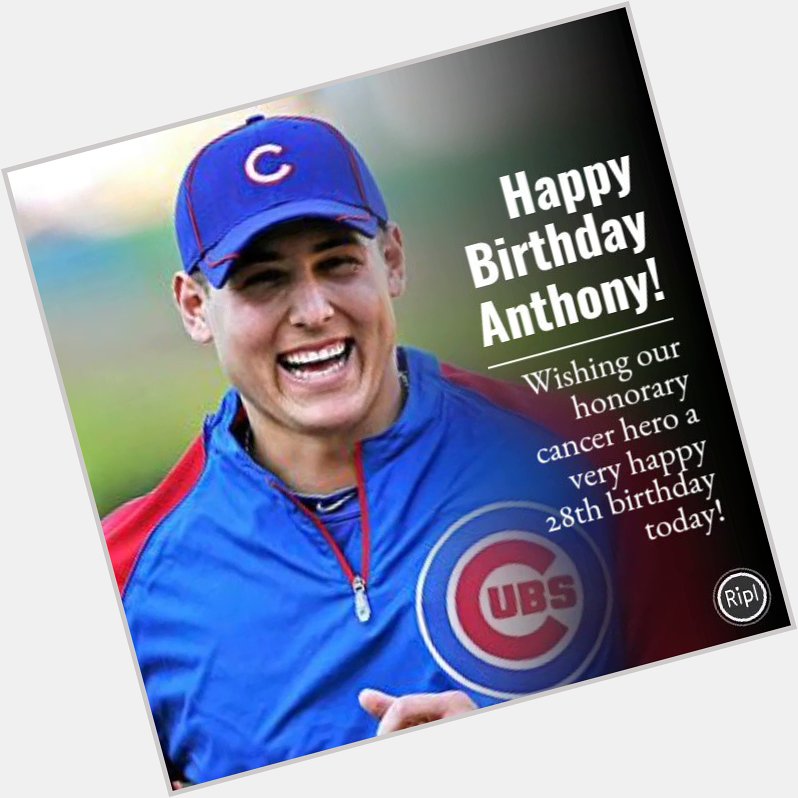 Happy 28th Birthday to our honorary cancer hero Cubs\ Anthony Rizzo!
via  