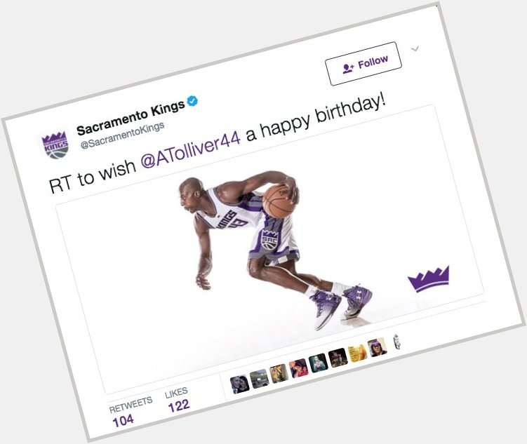 The Kings waived Anthony Tolliver... after messageing him a Happy Birthday. Awkward...
 
