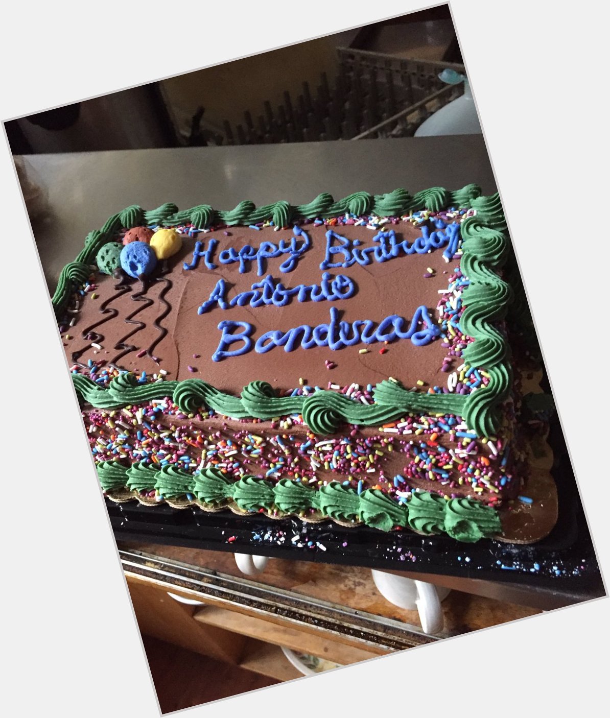 Cake at 1st Church Shelter Series; Happy Birthday Antonio Banderas! 