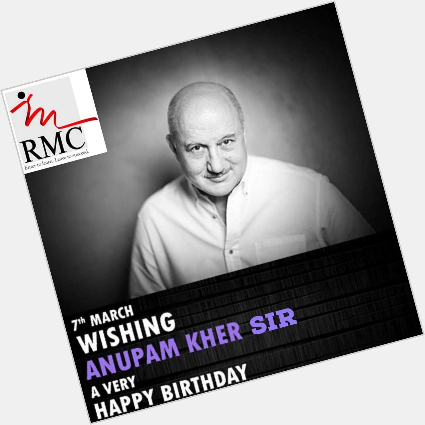 RMC Wishes Anupam Kher Sir a very Happy Birthday.
.
. 
