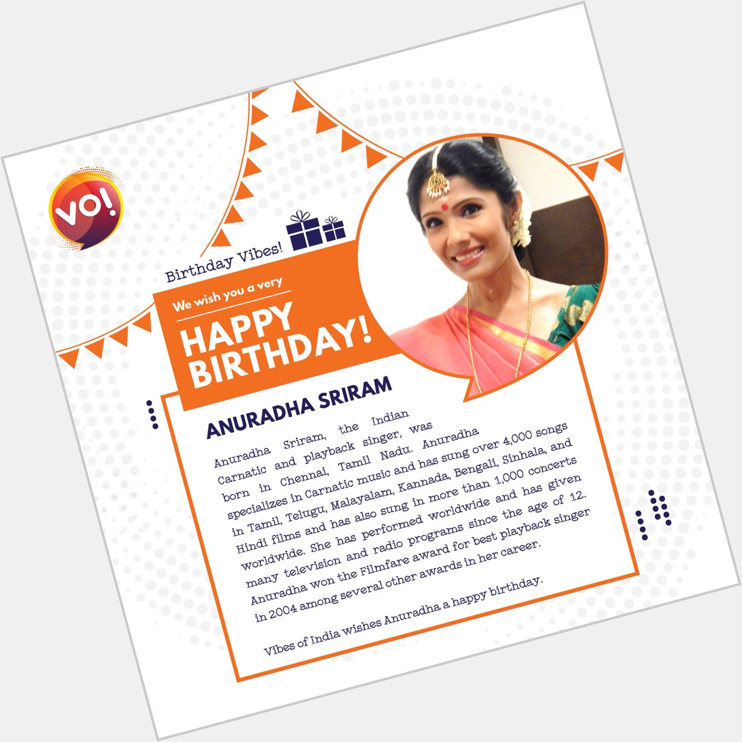 Happy Birthday, Anuradha Sriram 