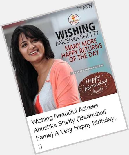Happy birthday to Anushka Shetty 