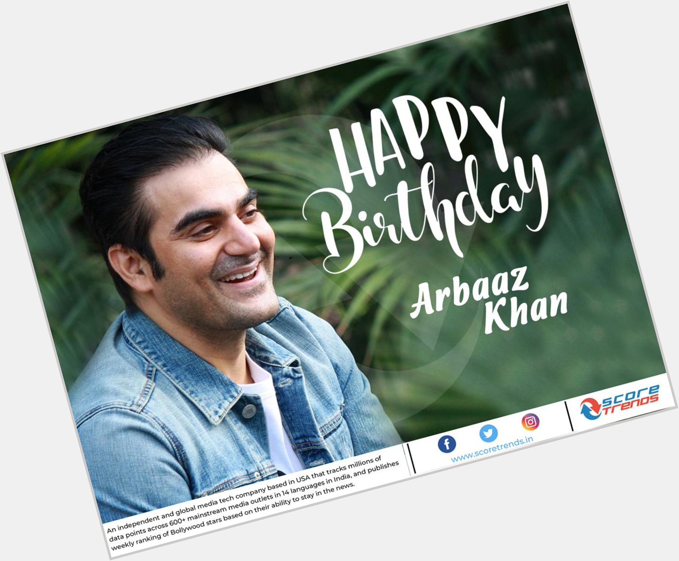Score Trends wishes Arbaaz Khan a Happy Birthday!! 