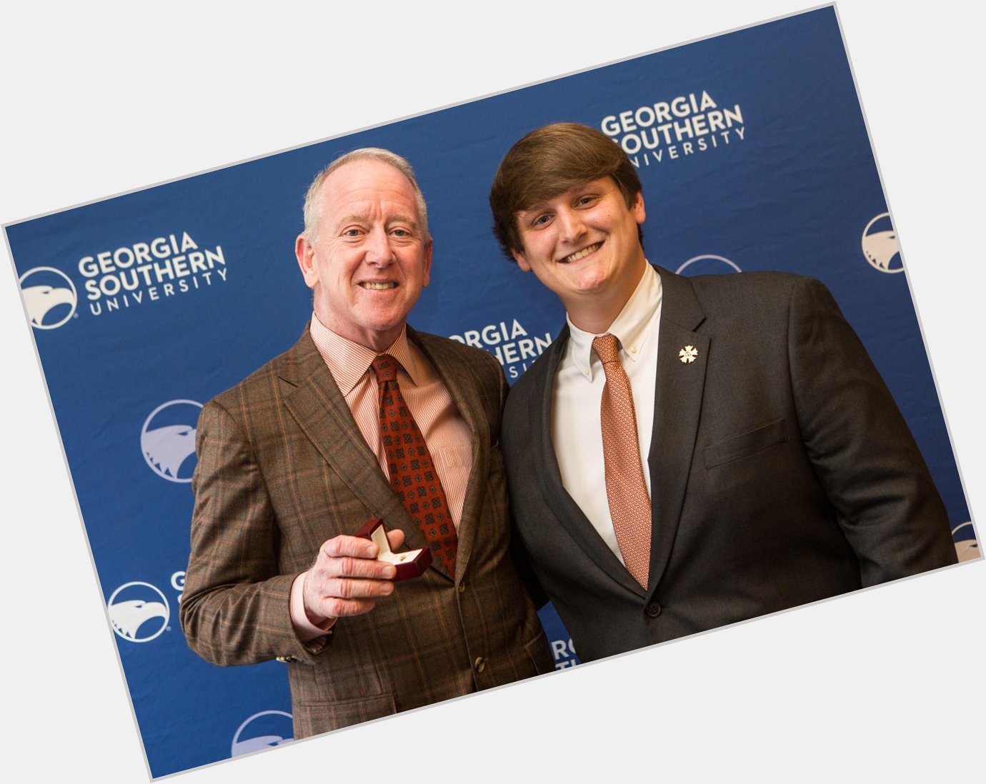 Happy birthday to Brother Archie Manning! Manning is pictured here with past Georgia Southern Cmdr. Adam Clay. 