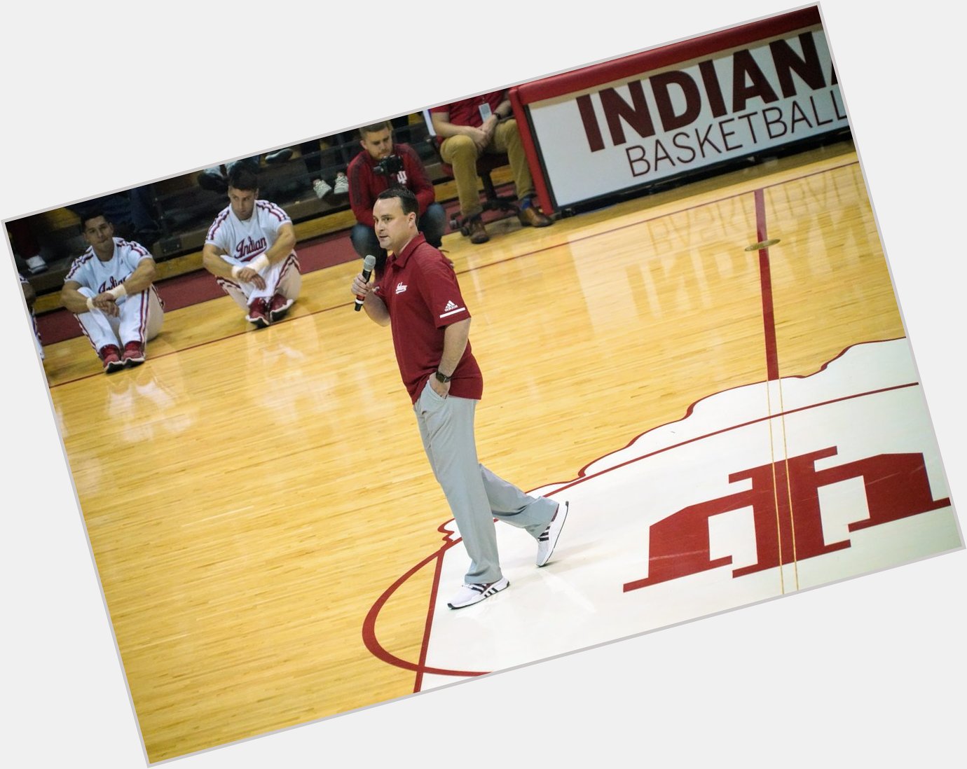 Happy birthday to Indiana head coach He celebrates the big 4 0 .  