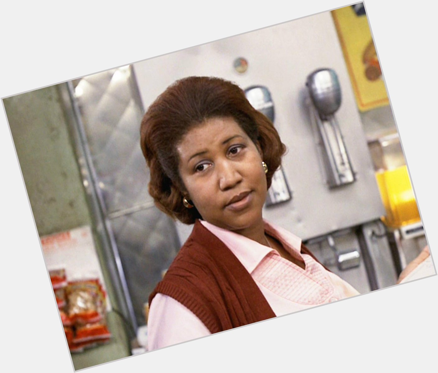 Aretha Franklin in THE BLUES BROTHERS   1980.  Happy birthday Miss Franklin. 