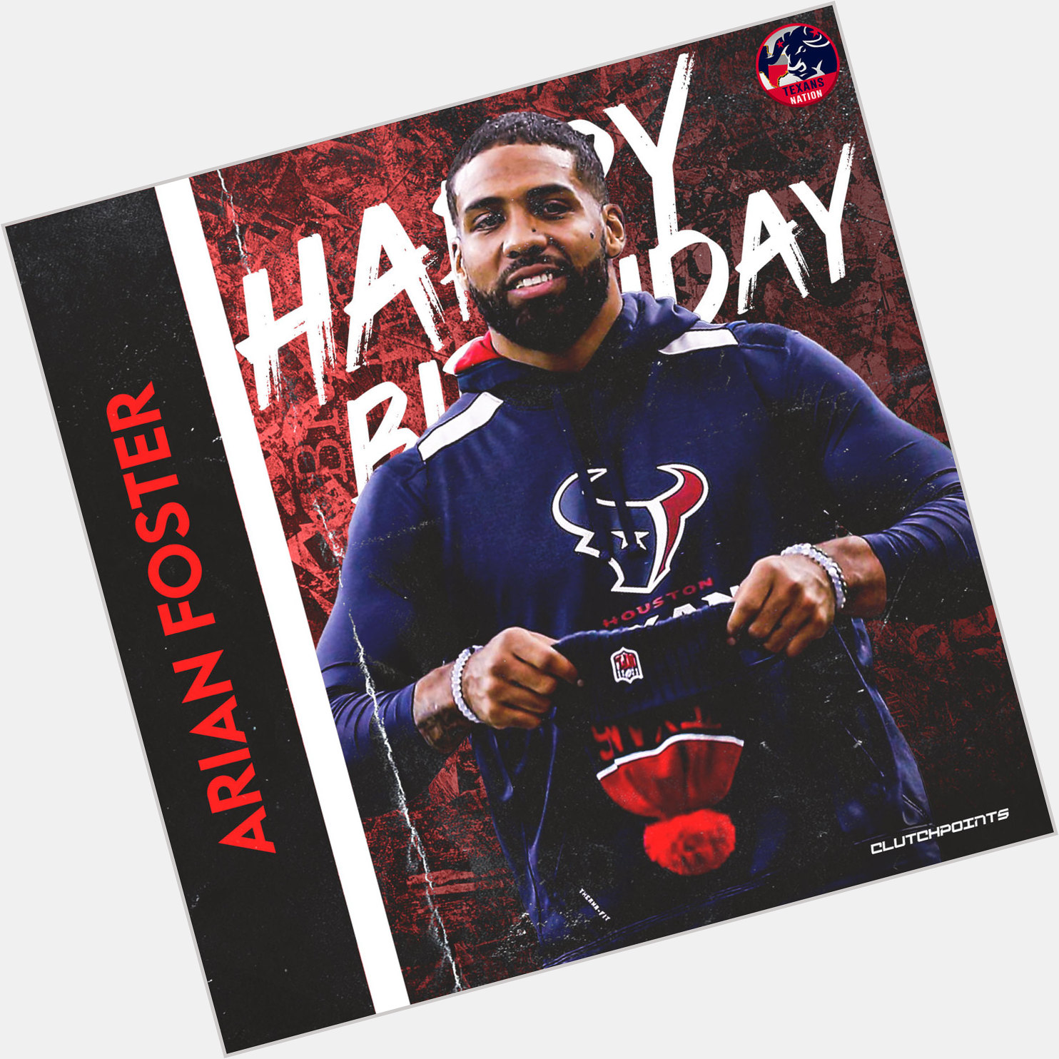 Join Texans Nation as we greet 4 x ProBowler, Arian Foster, with a happy 36th birthday 