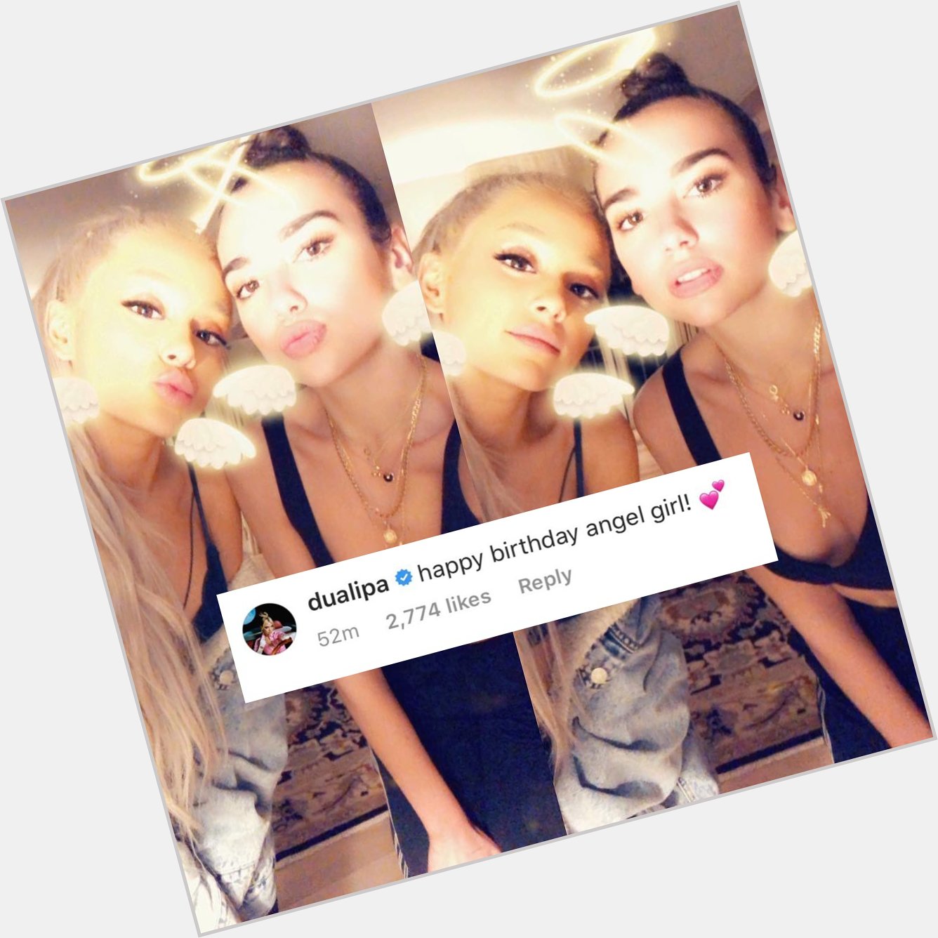 Dua Lipa leaves a comment for Ariana Grande wishing her a Happy Birthday! 