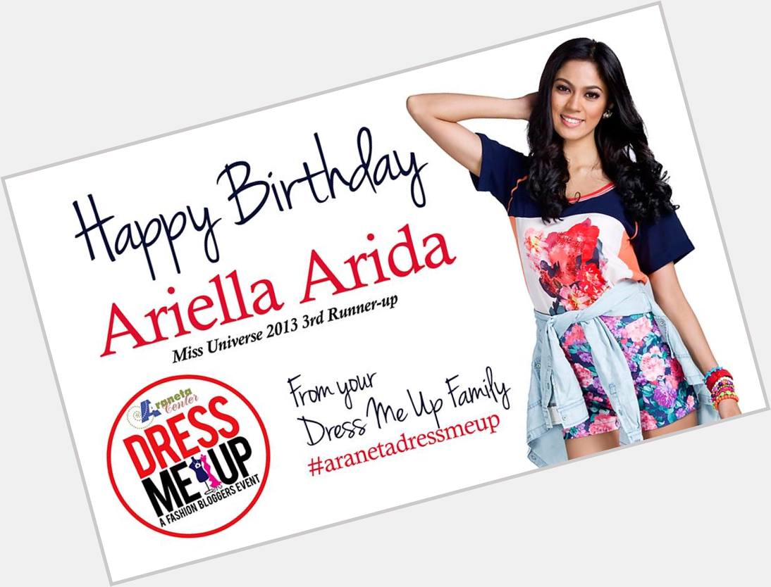 Happy Birthday Ariella Arida, my ultimate crush and my may God bless u more with success. 