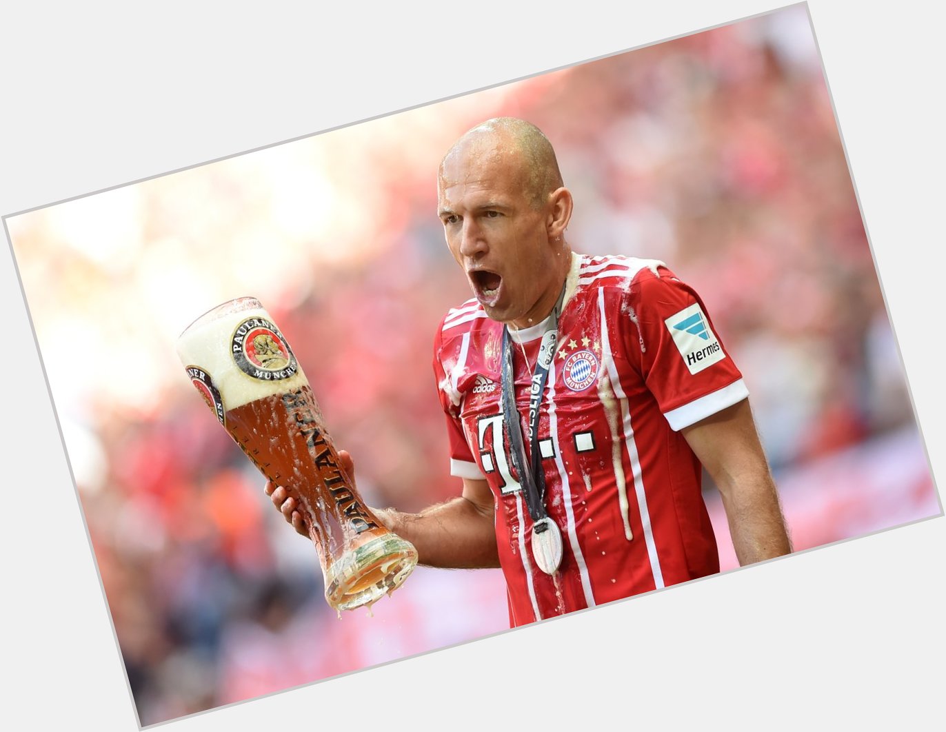 Celebrate in style, fella!  Happy 35th birthday to Bayern Munich and former Holland winger Arjen Robben... 