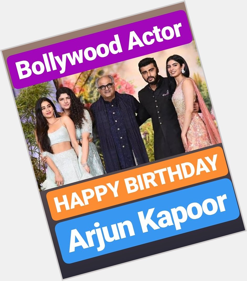 HAPPY BIRTHDAY 
Arjun Kapoor 