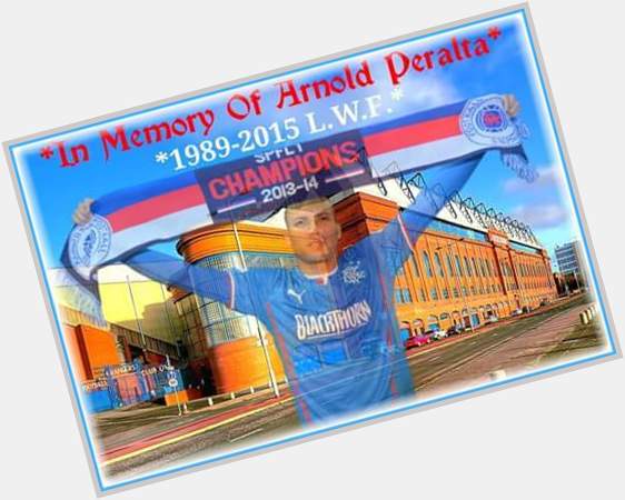 It\s abit late but happy heavenly birthday to Arnold Peralta. Taken far too soon    