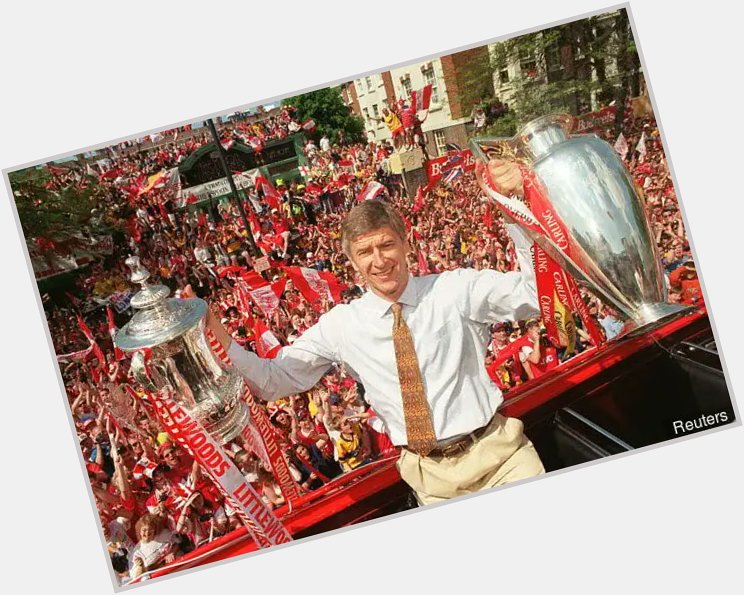 3 Premier League titles, 7 FA Cups, 1 Arsene Wenger. Happy 69th Birthday to the man himself! 