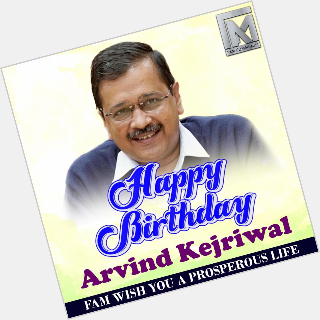 Today Sir Arvind kejriwal Birthday 
Many Many Happy Returns of the Day jii
Happy Birthday.. 