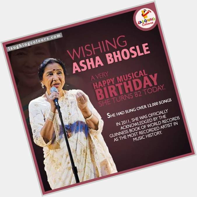 Happy birthday to asha bhosle garu.. 