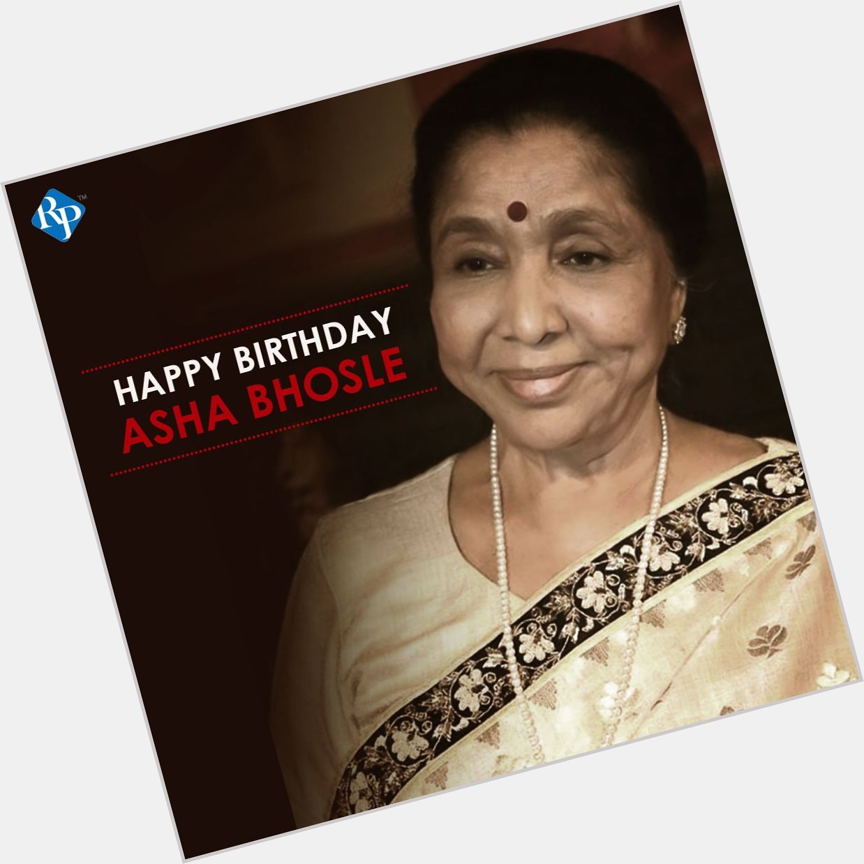 Wishing the legendary Asha Bhosle a Very Happy Birthday.. 