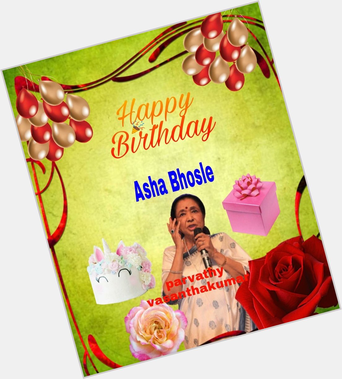 Happy Birthday Asha Bhosle  