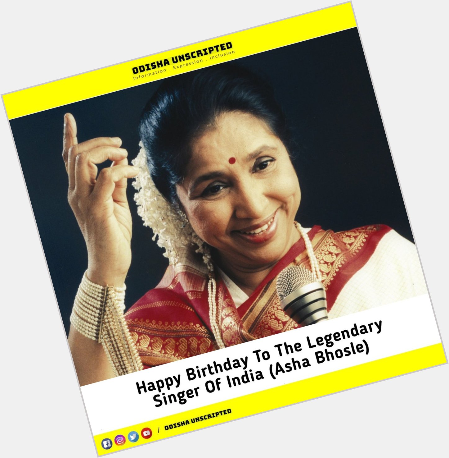 Happy Birthday To The Legendary Singer Of India (Asha Bhosle)   