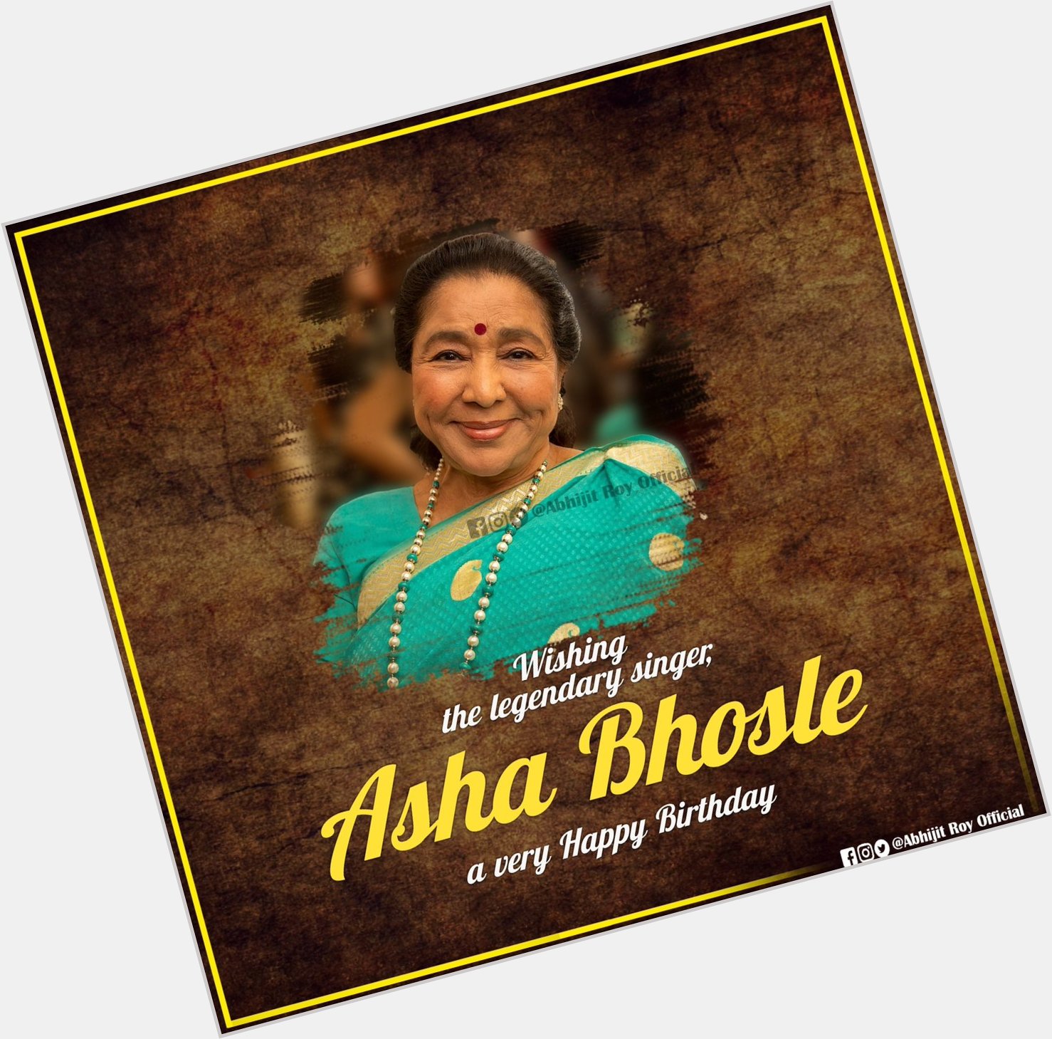 Wishing the legendary singer, Asha Bhosle a very happy birthday   