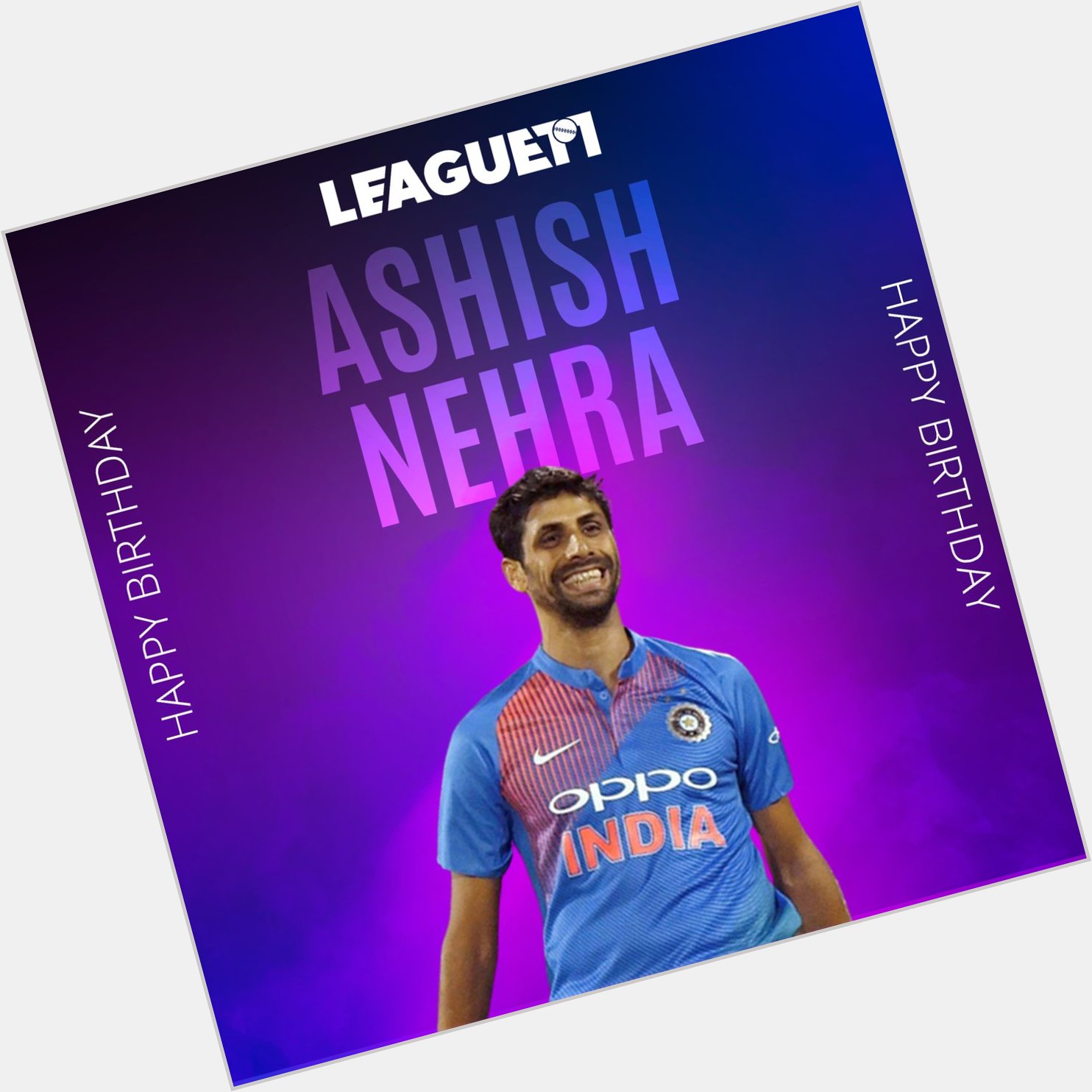 Happy birthday Ashish Nehra     252 Matches 341 Wickets in His Career     