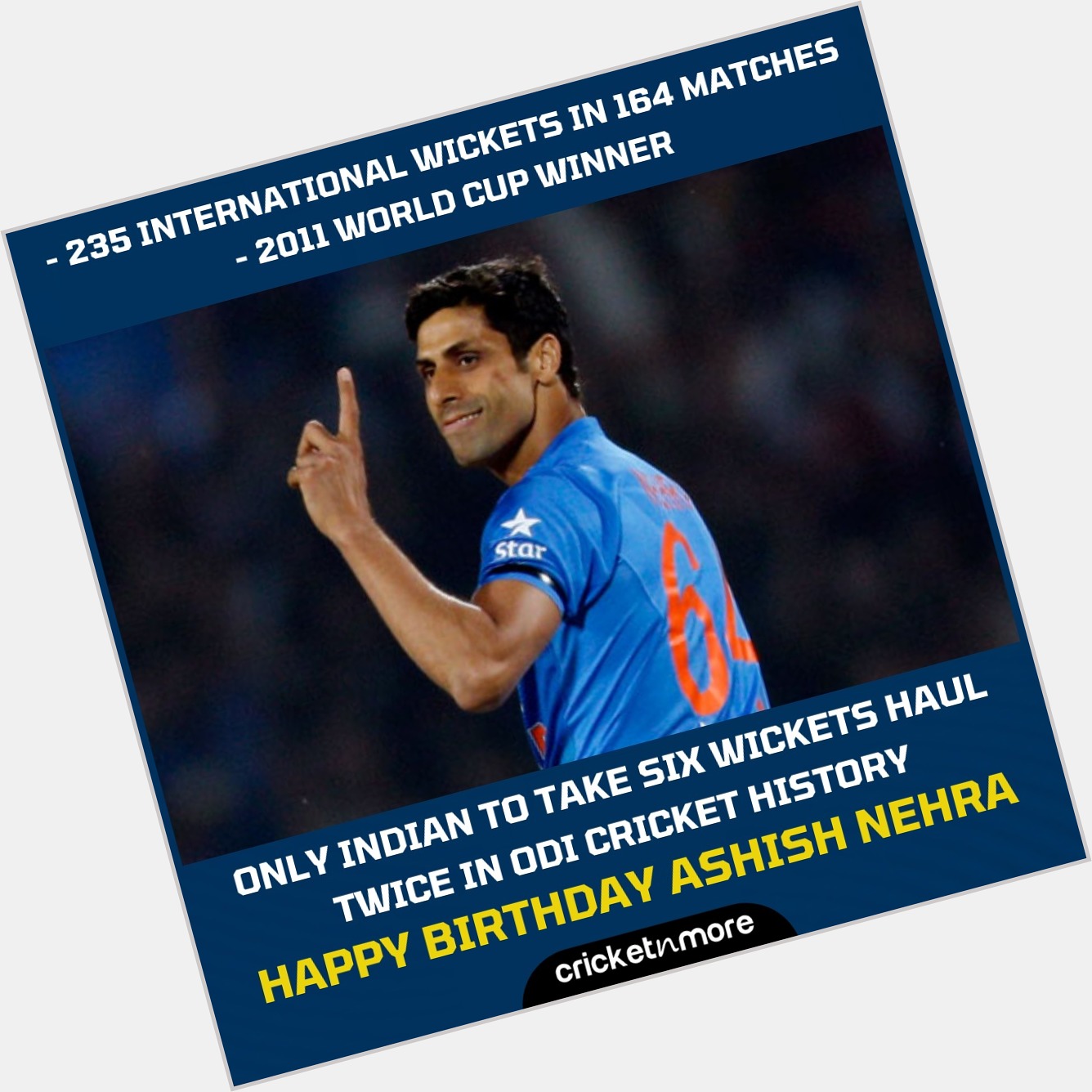 Happy Birthday, Ashish Nehra!
.
.    