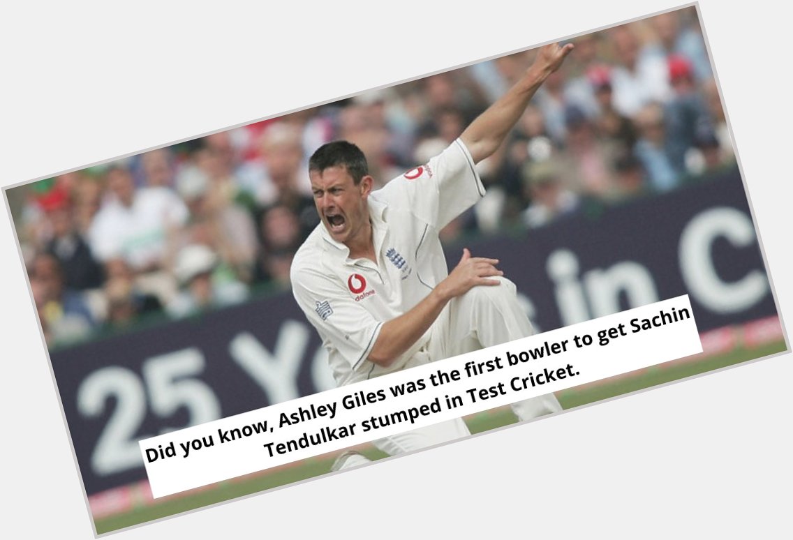 Ashley Giles is celebrating his 47th Birthday today. He holds this awesome record. Happy Birthday Ashley Giles. 