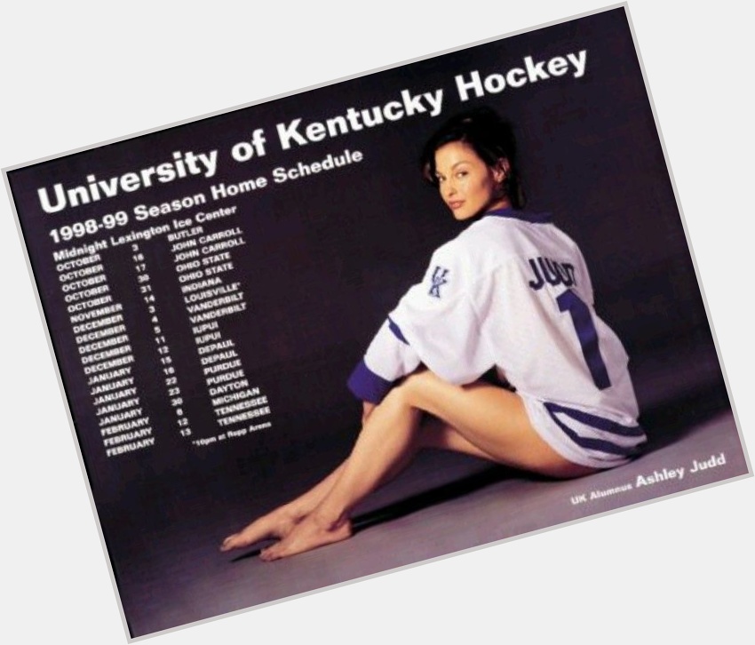 Millers wish a happy birthday to Ashley Judd, who single-handily put hockey on the map in KY with this poster. 