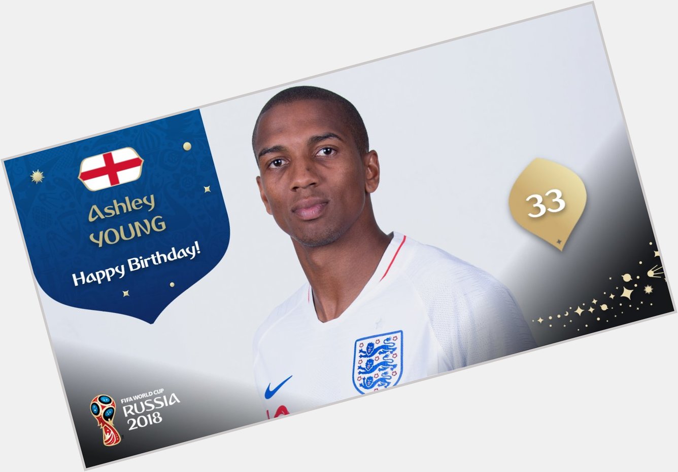 Happy Birthday to England\s Ashley Young! Photo: FIFA (message) 