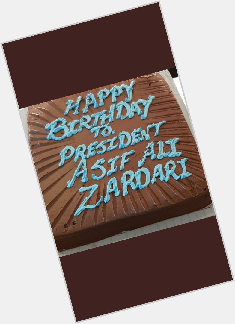 Happy birthday my Boss President Asif Ali Zardari sahab... 