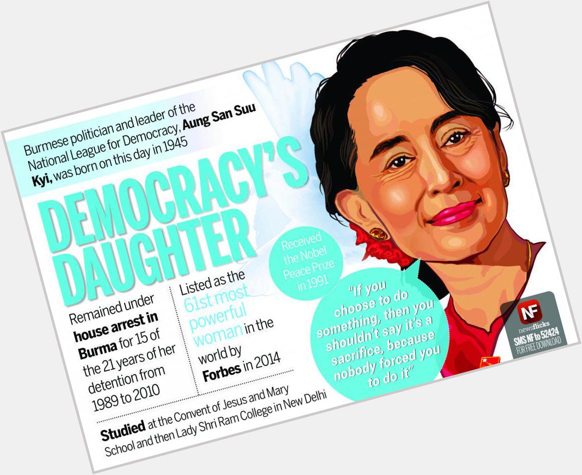 Daughter of Democracy Aung San Suu Kyi turns 70 today.
Happy Birthday Aung :) 