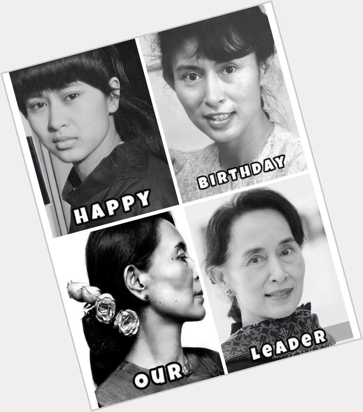 Happy 76th birthday to our state counsellor ( the mother of MYANMAR ) FREEDOM FROM FEAR. 